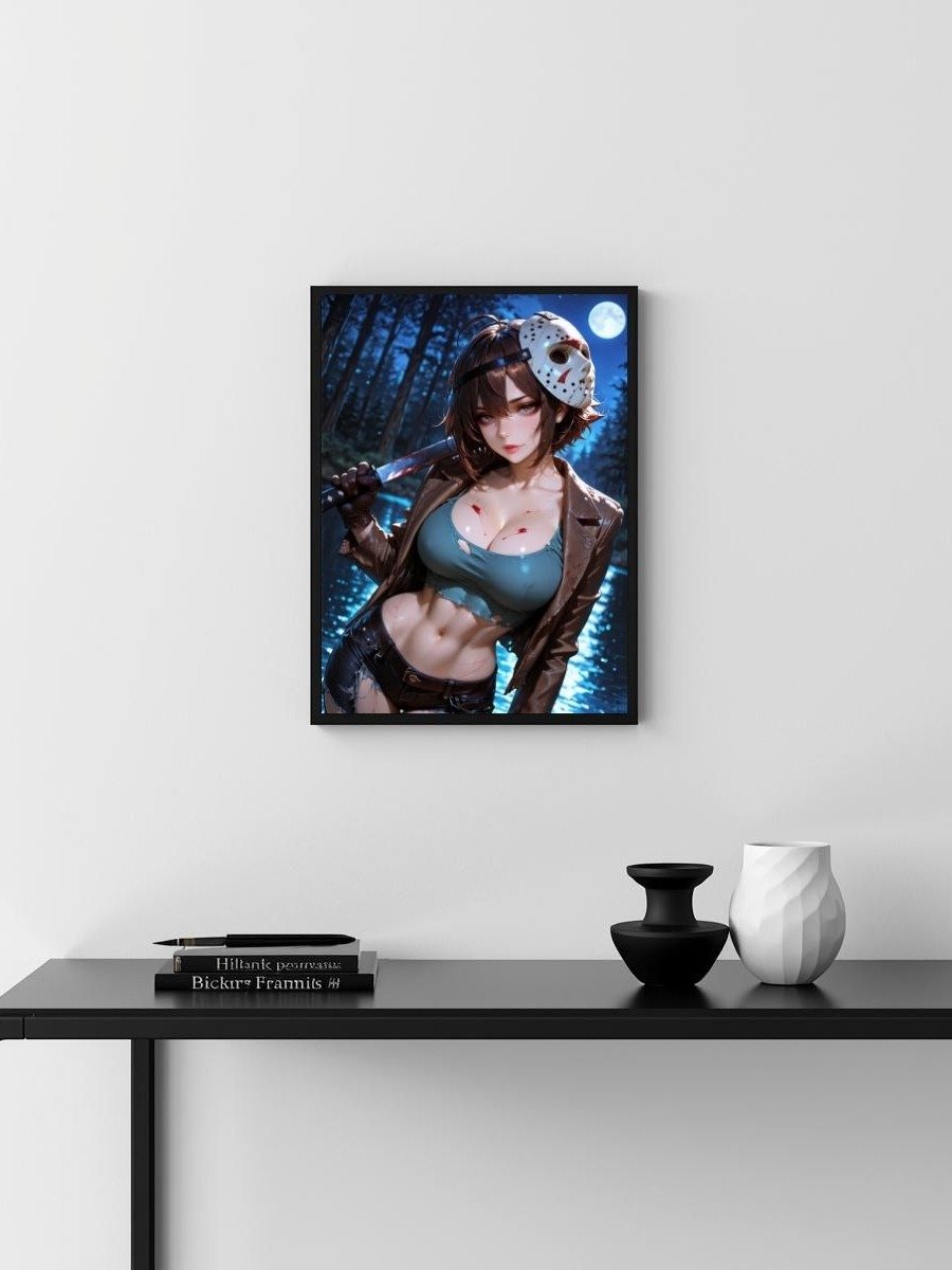 Metal Print - Jason-Inspired Horror Girl - 8x10 product image (3)