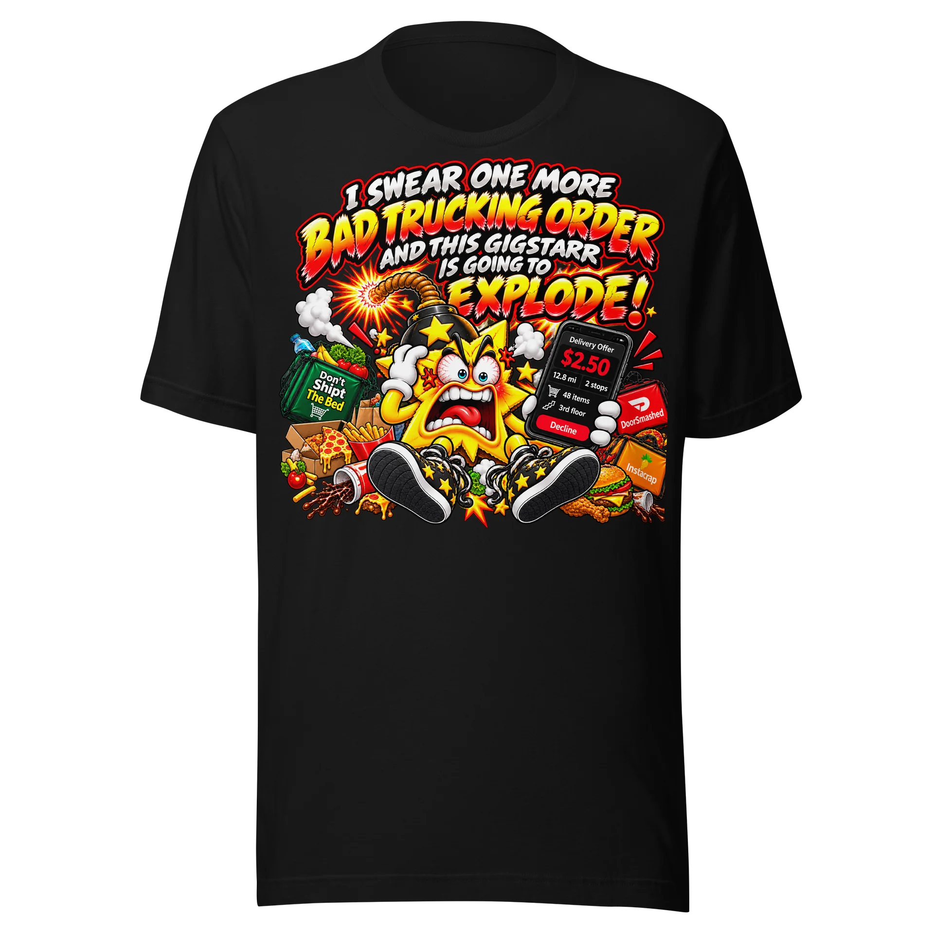 Ticking GigStarr Bomb – StarrCrazy Gig Worker Rant Tee product image (1)