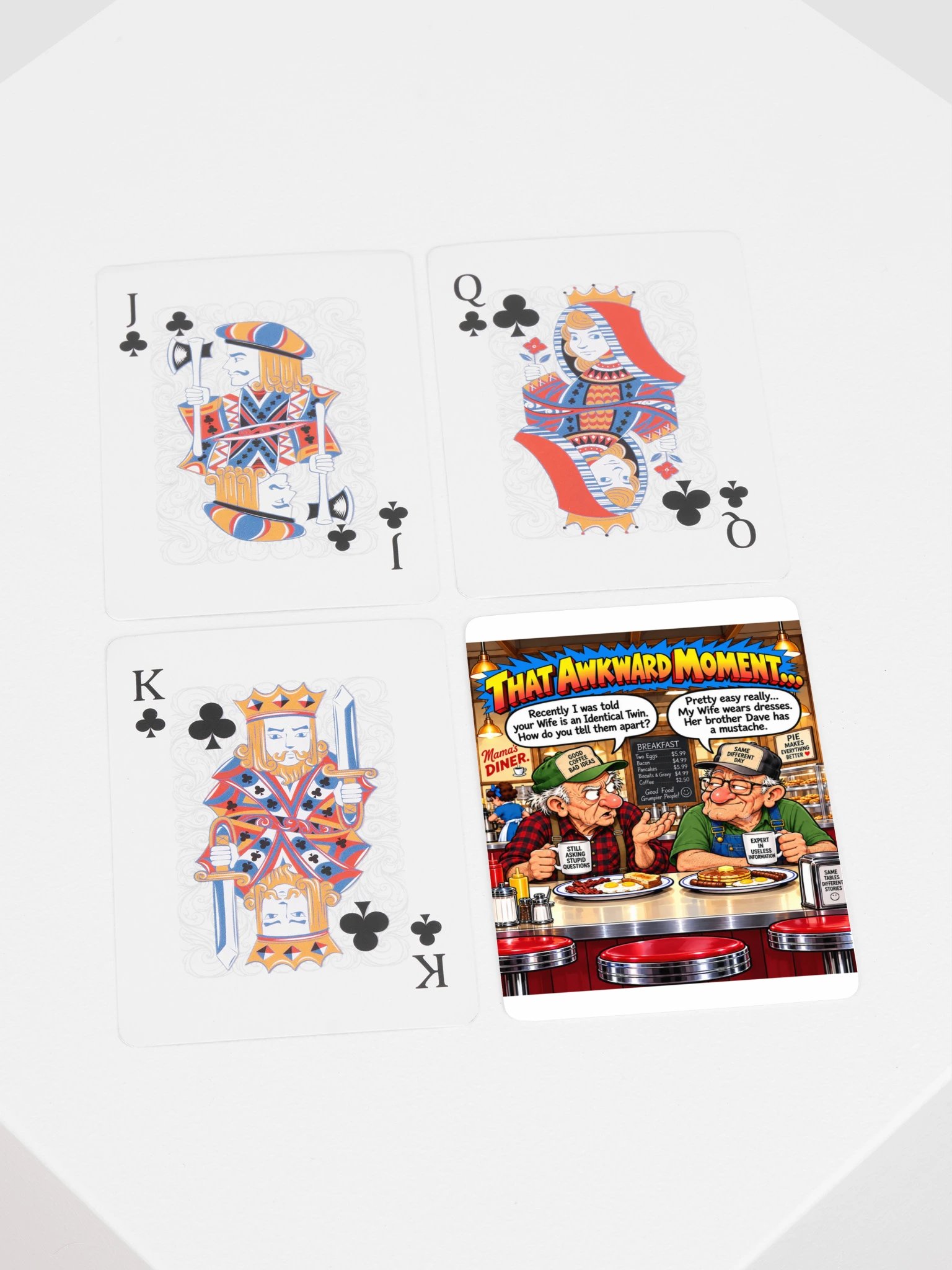1 Earth Prints Two Old Men at the Diner Poker Playing Cards product image (3)