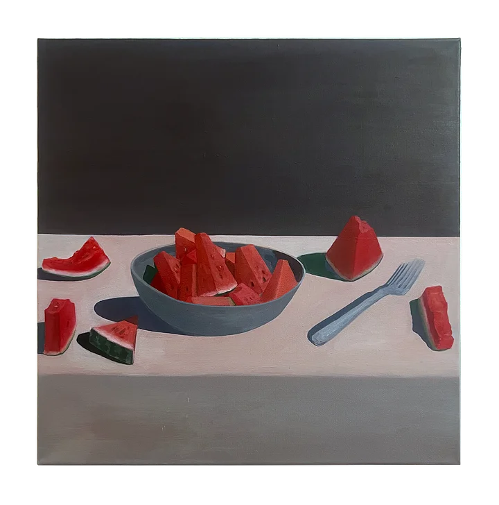 Watermelon in a Blue Bowl product image (1)