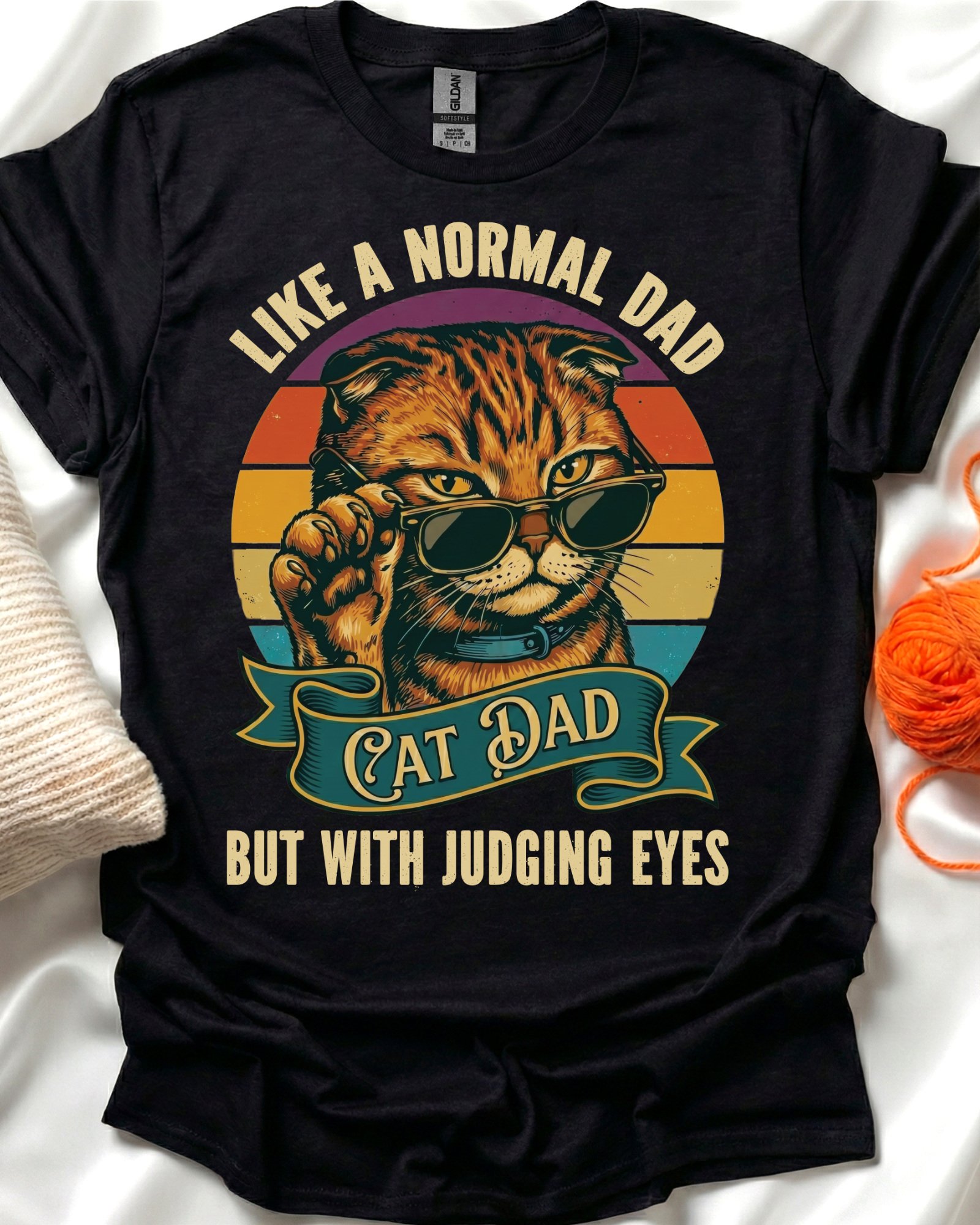 Judging Eyes Cat Dad T-Shirt product image (1)