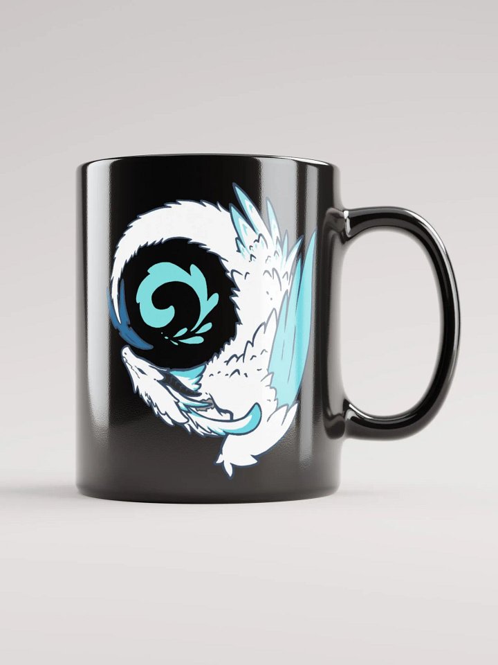 Saenriss Dragon Swirl Glossy Black Mug product image (1)