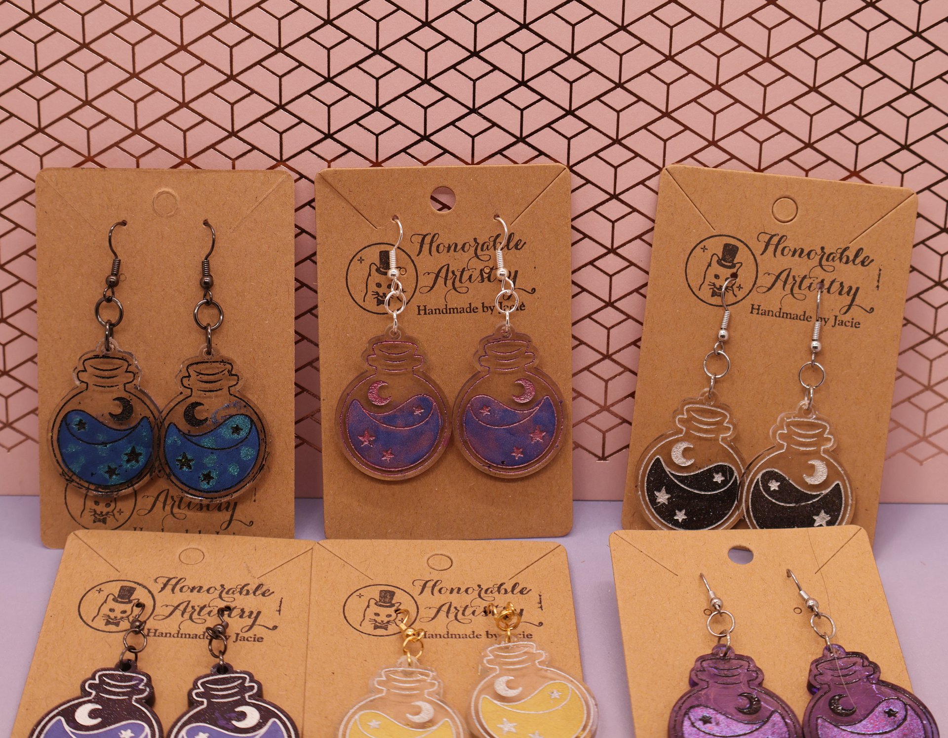 Celestial Potion Bottle Earrings product image (4)