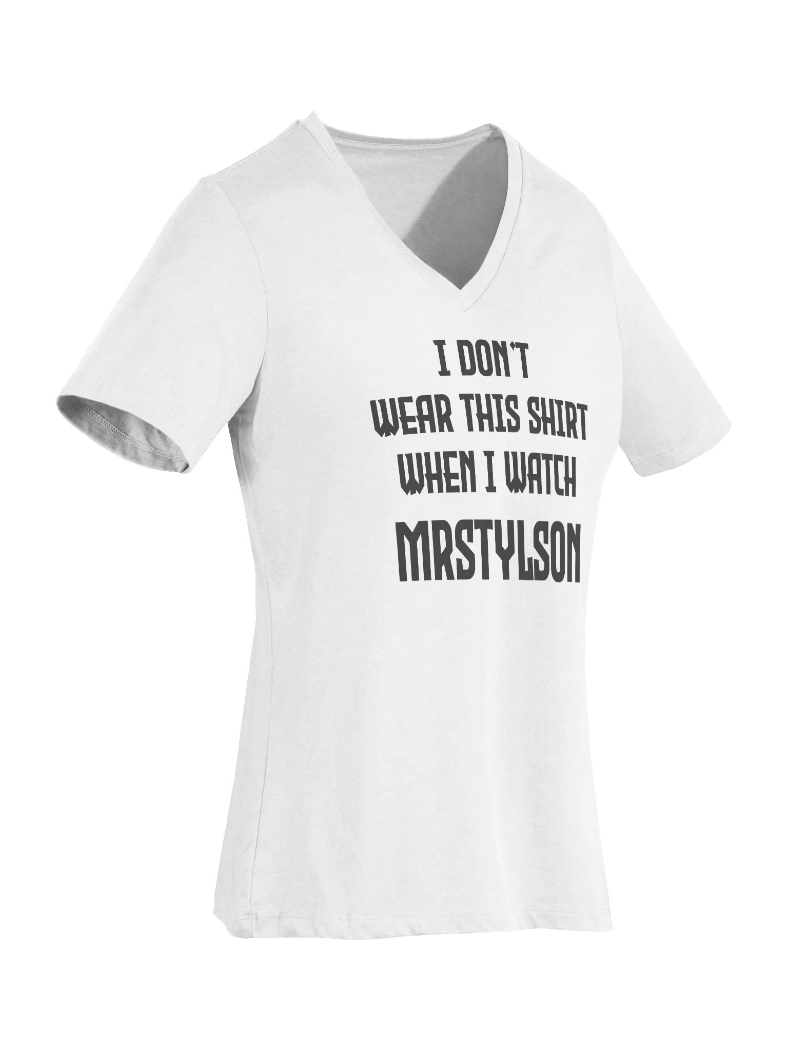 I Don't Wear This Women's V-Neck (Black Text) product image (12)