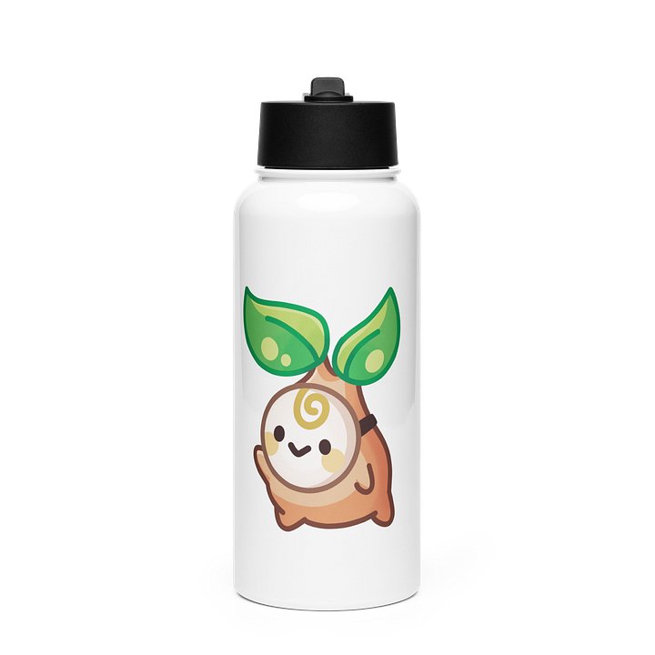 Bouteille d'eau acier avec bouchon paille Pouet product image (1)