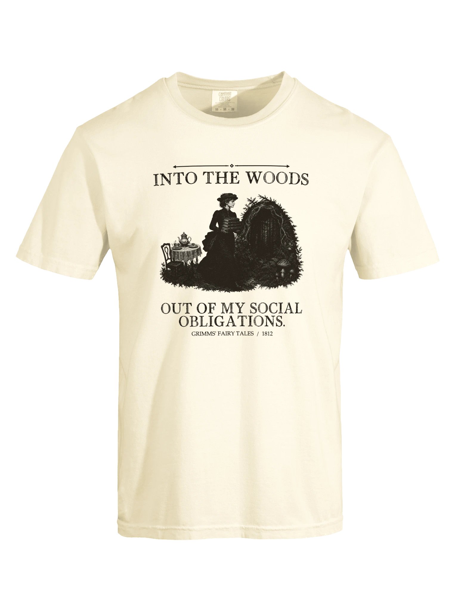Into Woods Out Social Obligations -- Grimms Fairy Tales Tee (Light) product image (17)