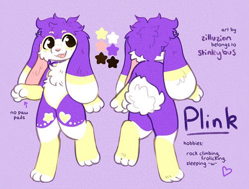 purple bunny! 💜⭐️
ref sheet for stinkybus