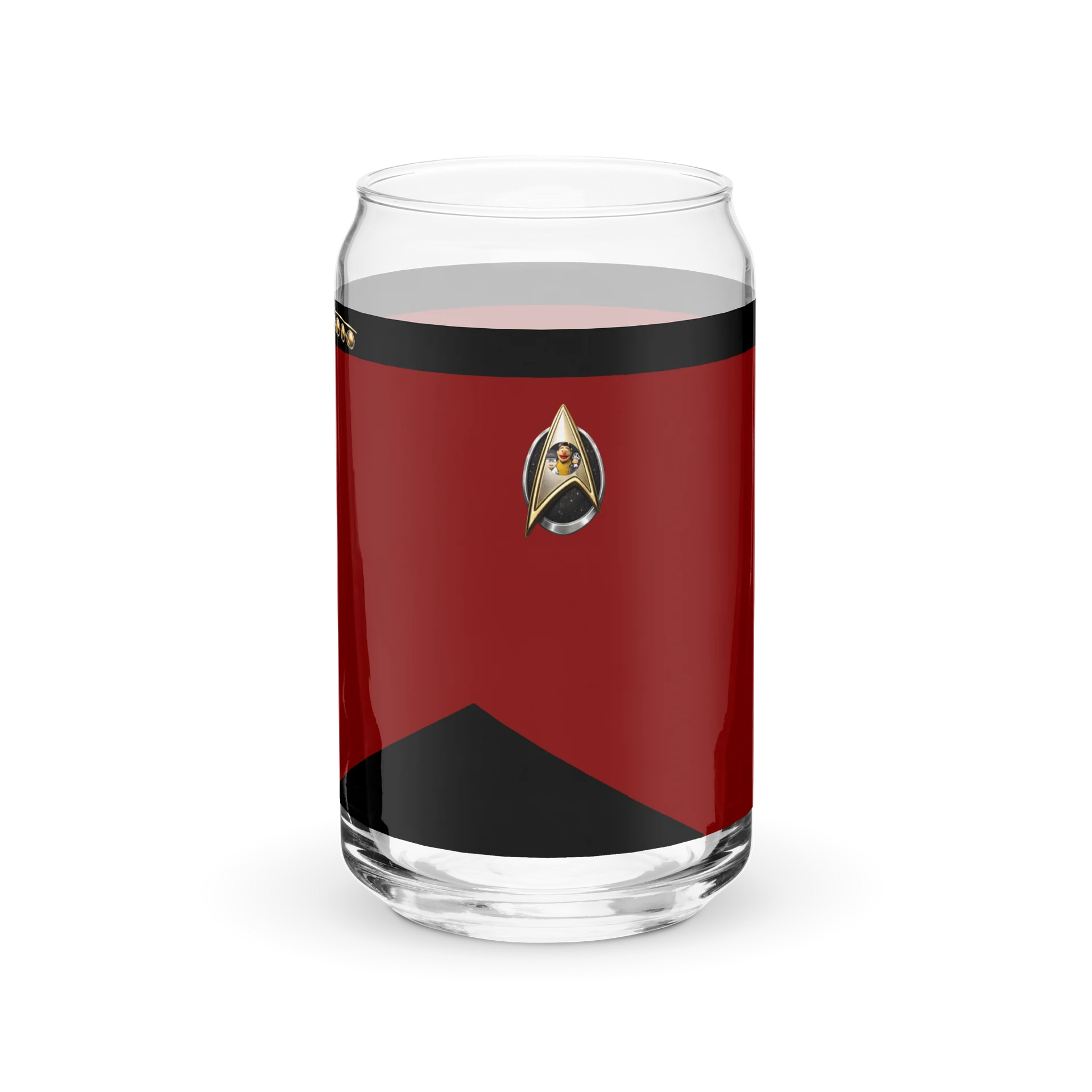 Officer Inspired Can Glass -Red Division product image (1)