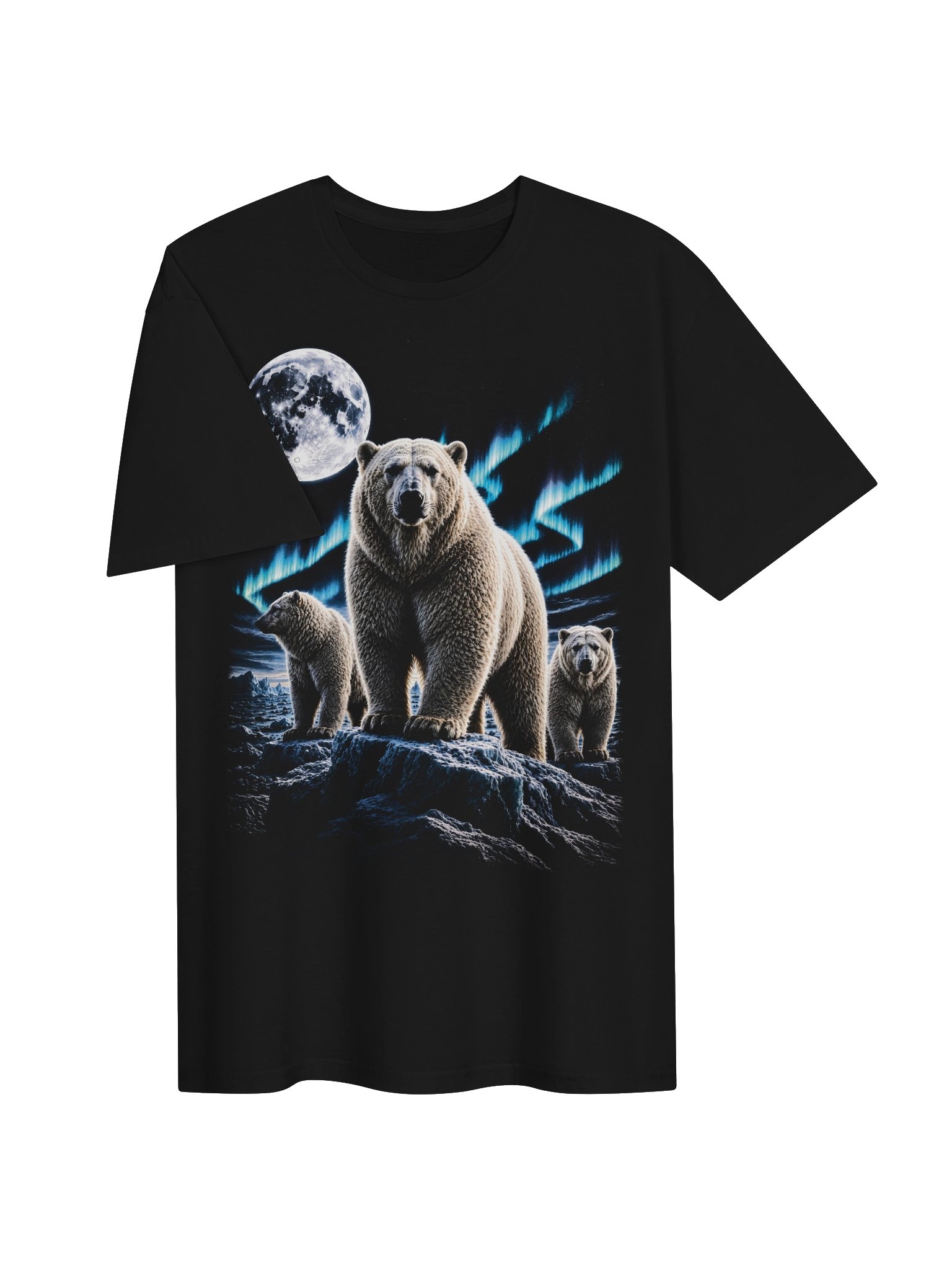 Polar Bear Howling Moon Tshirt | Legendary Wildlife Shirt product image (2)