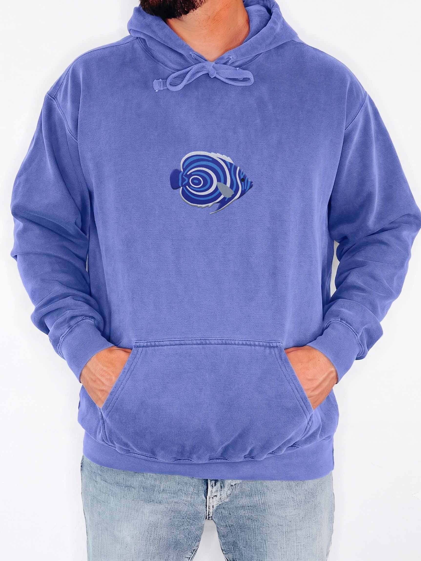 Juvenile Emperor Angelfish Premium Hooded Sweatshirt (Embroidered) for Reef and Marine Aquarium Lovers product image (2)