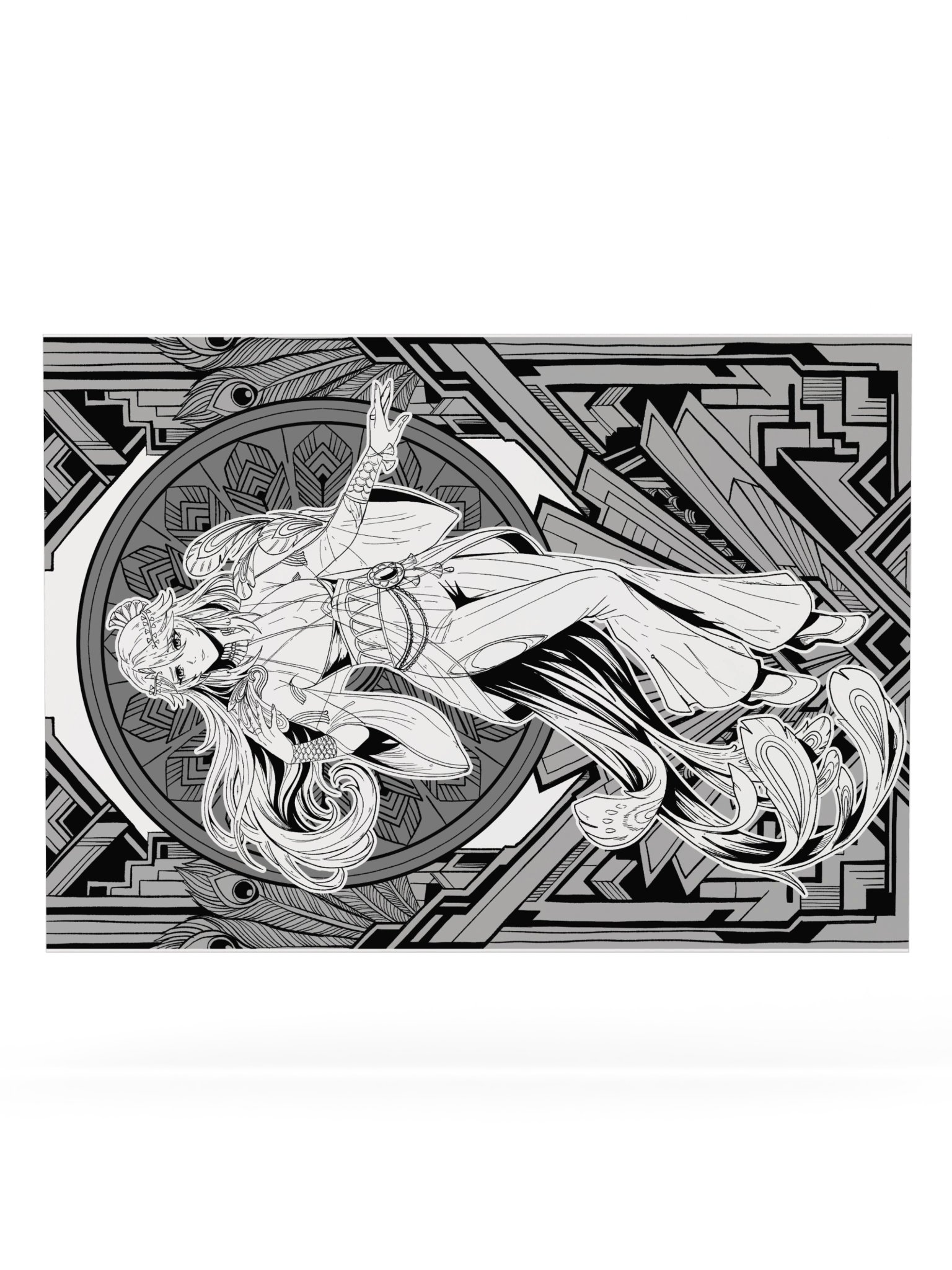 Artsy Hazy Poster (Greyscale) product image (6)