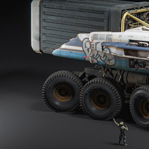 Moon truck throwback! #blender3d #3d