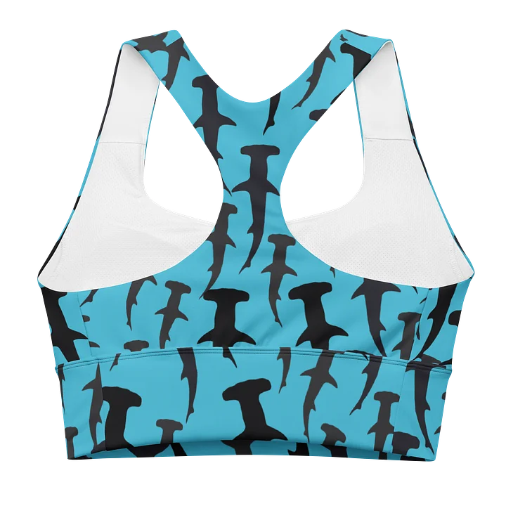 Hammerhead Sharks - Clear Ocean - Recycled Polyester - Longline Sports Bra product image (2)