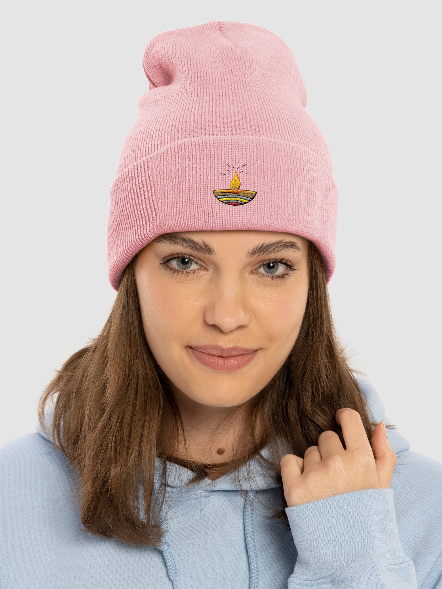 Diya Flame Embroidered Beanie product image (27)