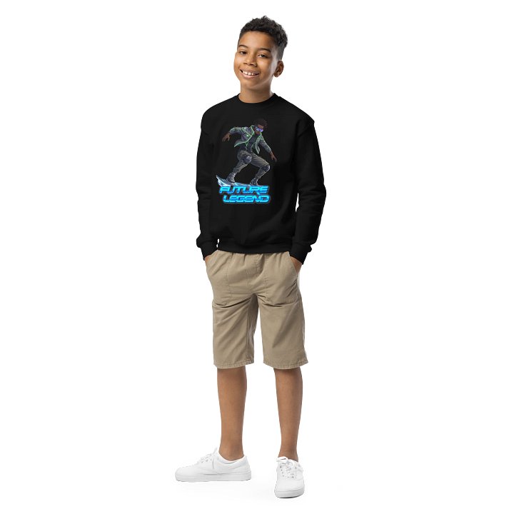 Future Legend Youth Sweatshirt – Cool Graphic Crewneck, Streetwear Style, Skater & Gamer Inspired Pullover product image (1)