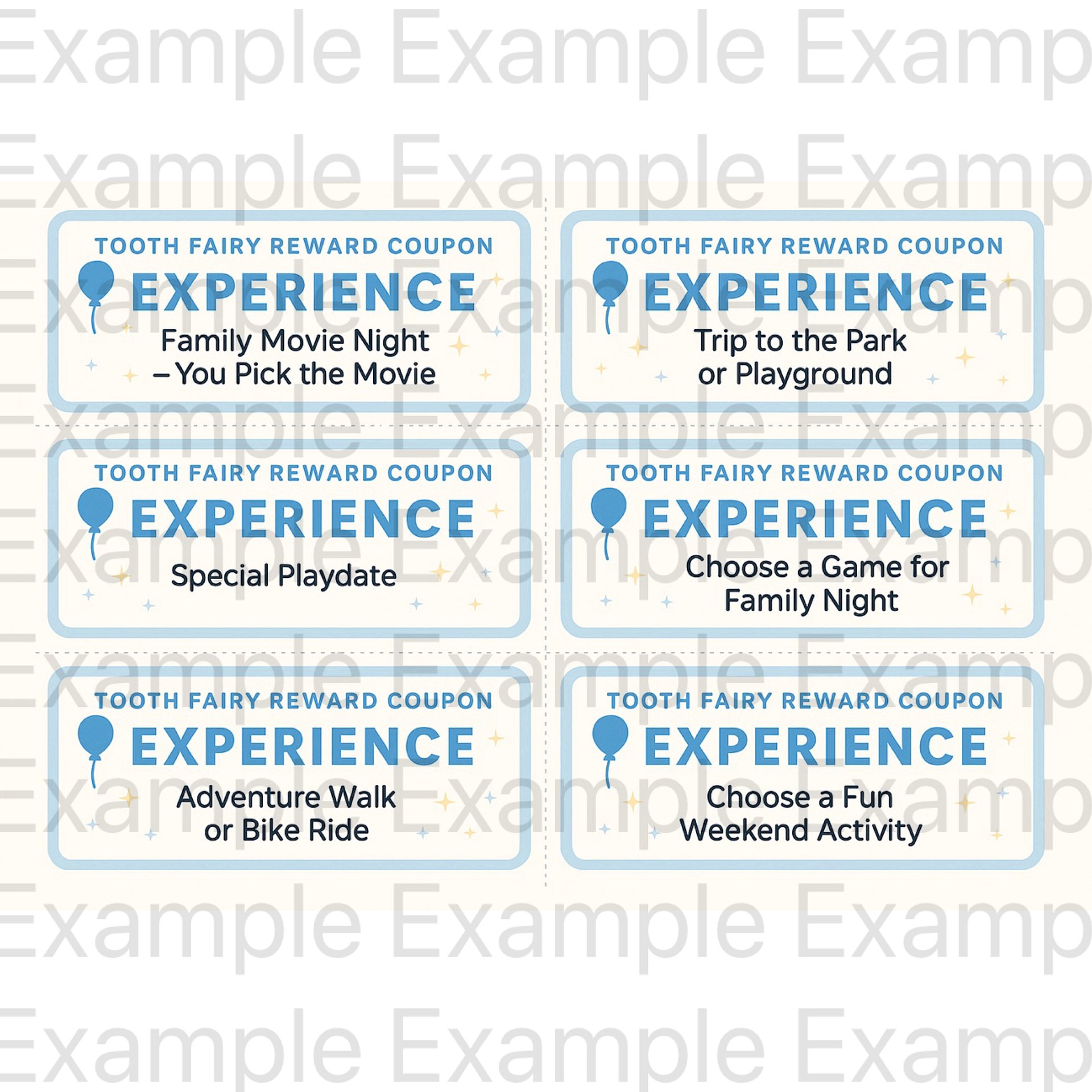 Printable Tooth Reward Coupons (5 categories) product image (5)