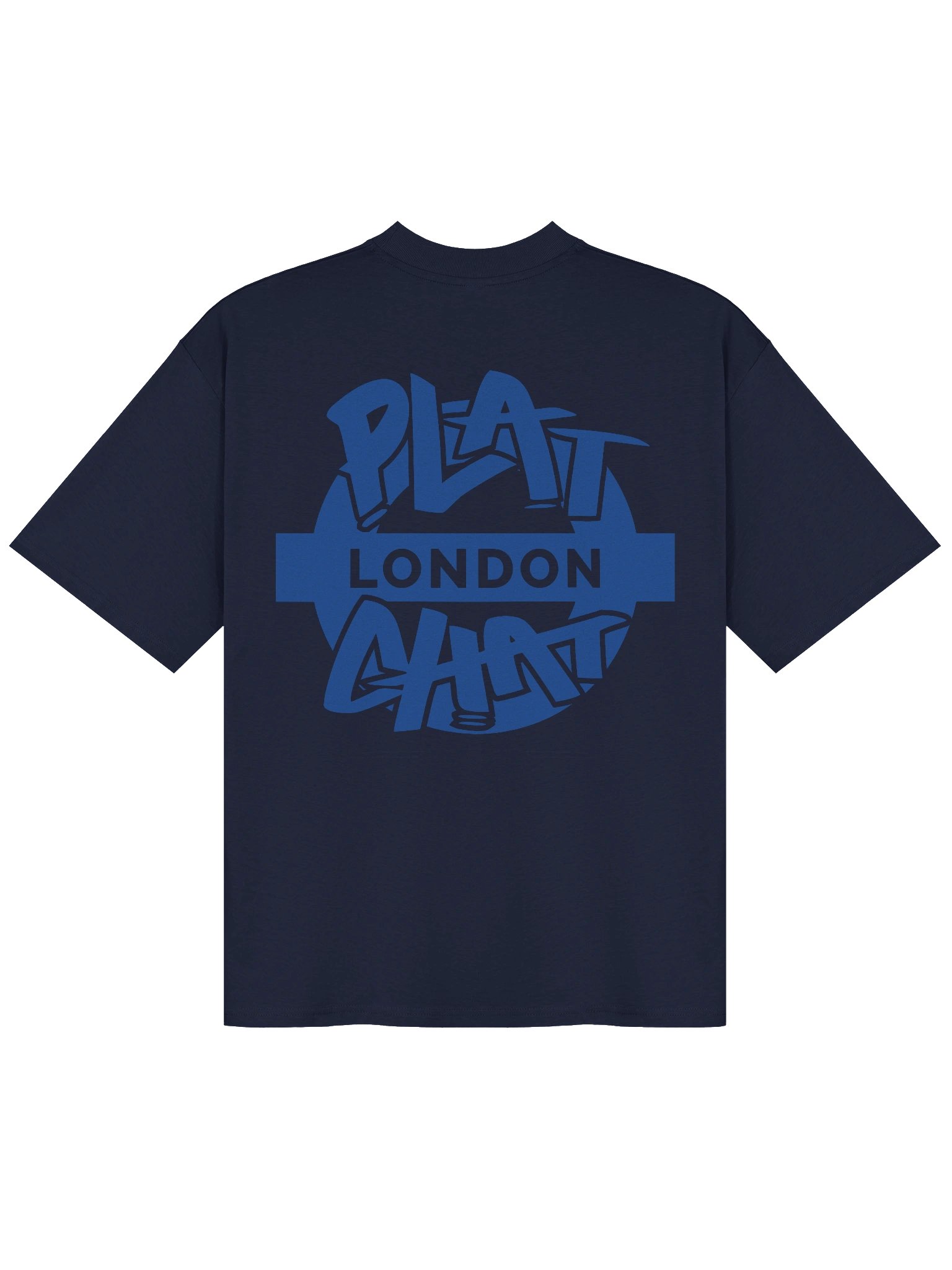 Plat Chat London Navy Blue Roundel Oversized Tee product image (1)