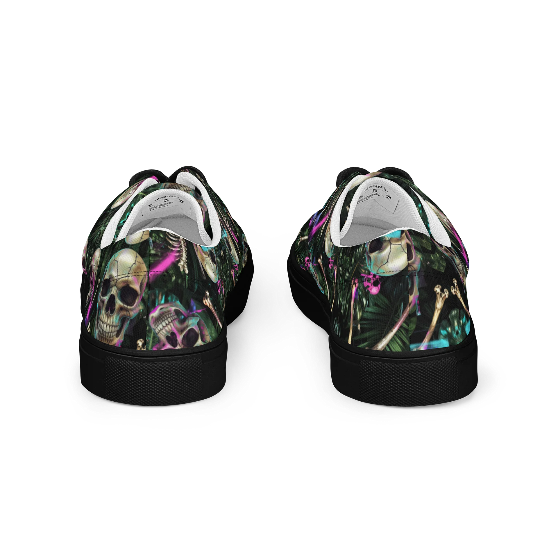 Neon Bone Jungle Lace-Up Canvas Shoes product image (5)