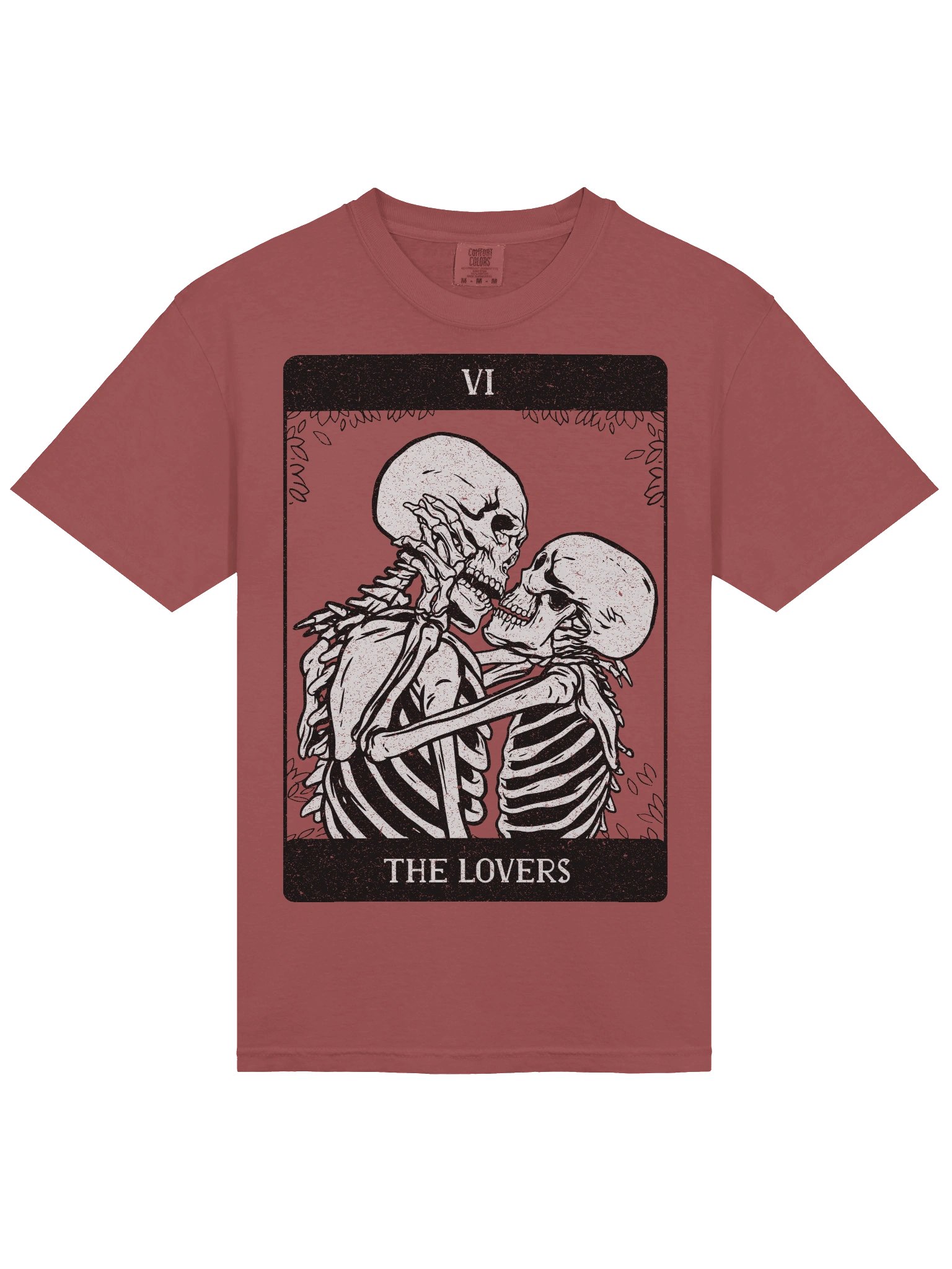 The Lovers Tarot Shirt – Skeleton Couple Gothic Tarot Card Graphic Tee (VI) product image (25)
