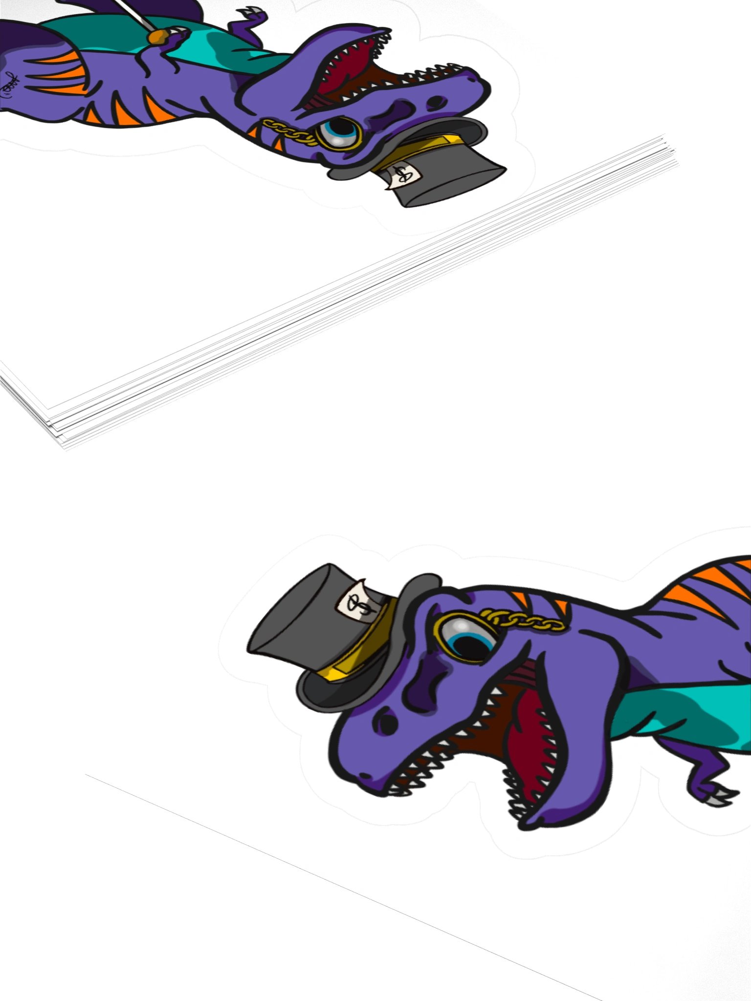 Dapper Dino Vinyl Stickers product image (10)