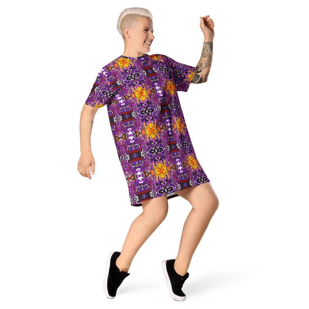 Purple African Inspired Pattern Dress product image (9)