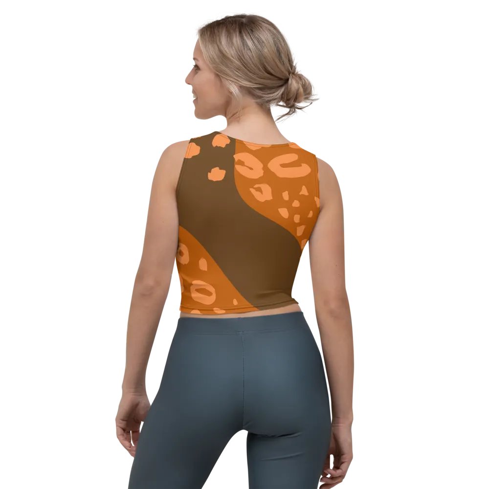 Orange Wave All-Over Crop Top product image (2)