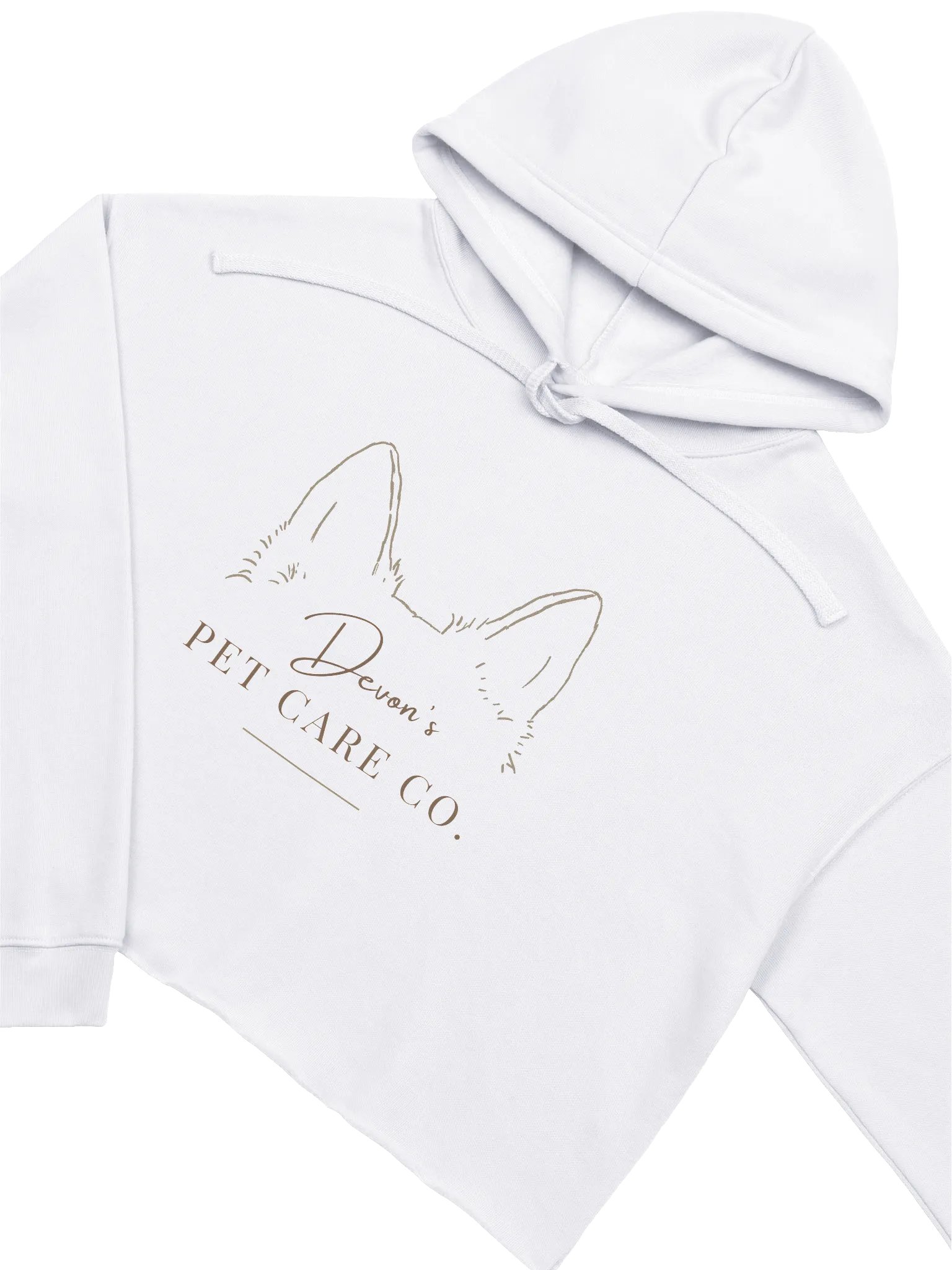 White Logo Crop Hoodie product image (3)