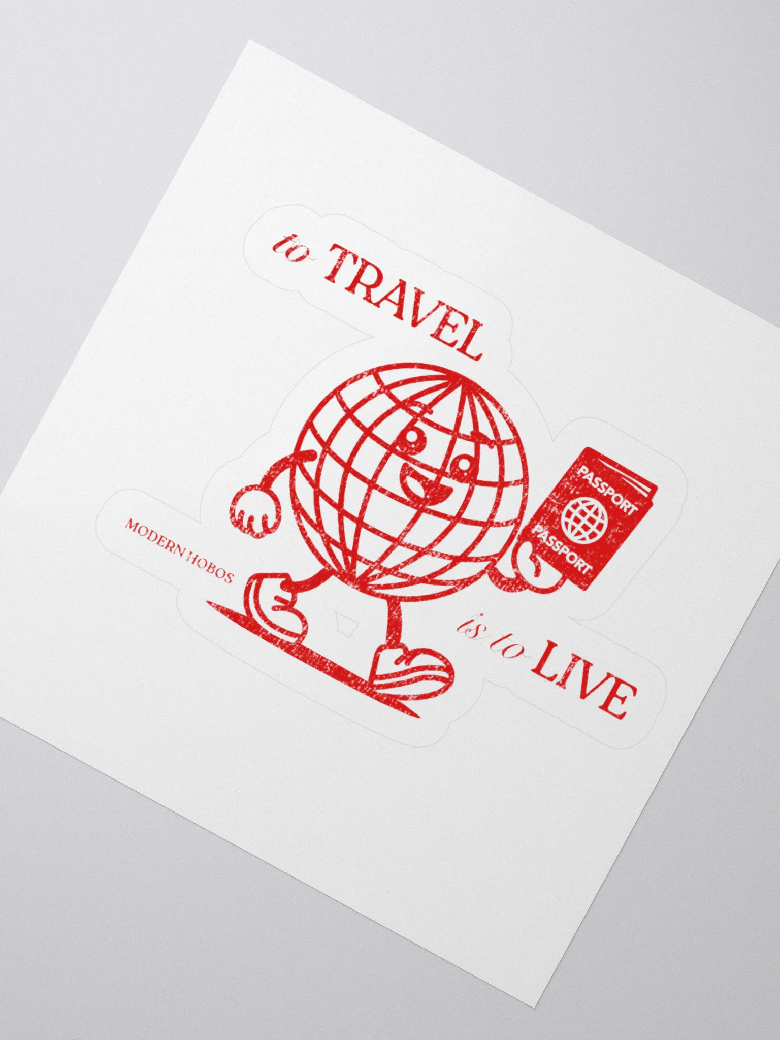 Happy World (Red) Sticker product image (2)