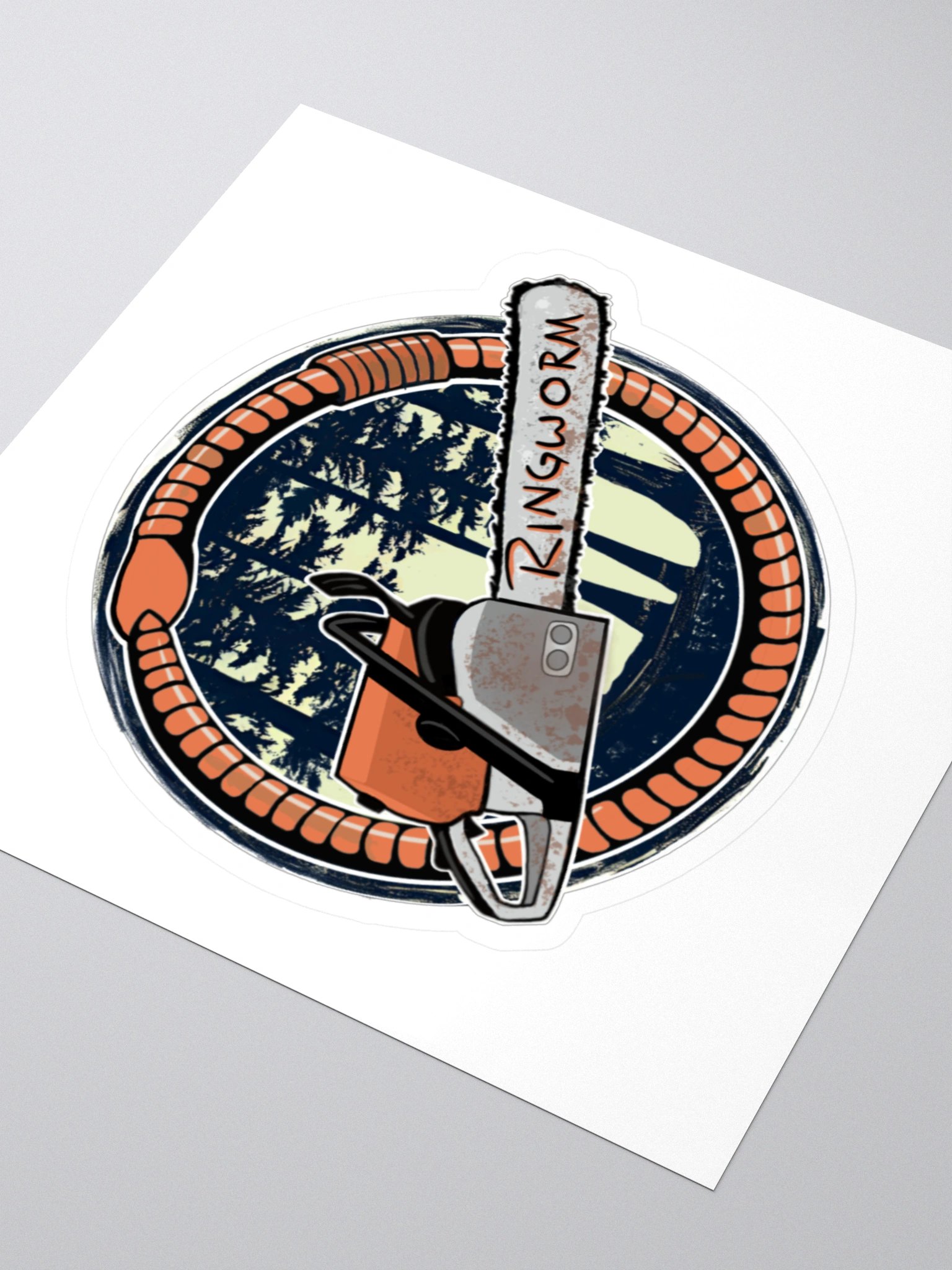 Ringworm Chainsaw Sticker product image (3)