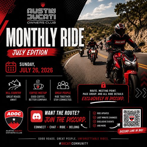 🏍️ ADOC Monthly Ride — July Edition

We’ve got another ride on the calendar.

The route is ready.
The roads are good.
The com...