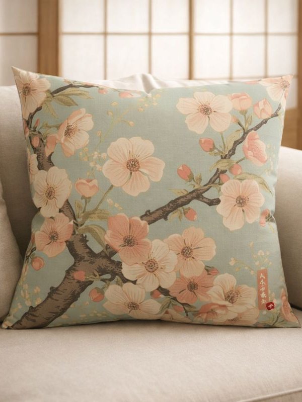 Soft Blossom Branch Cushion Cover product image (2)
