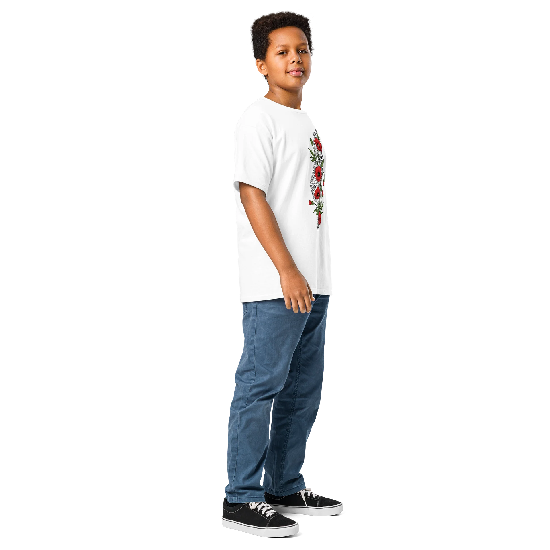 Kids Palestine Poppy and Tatreez Map T-Shirt product image (55)