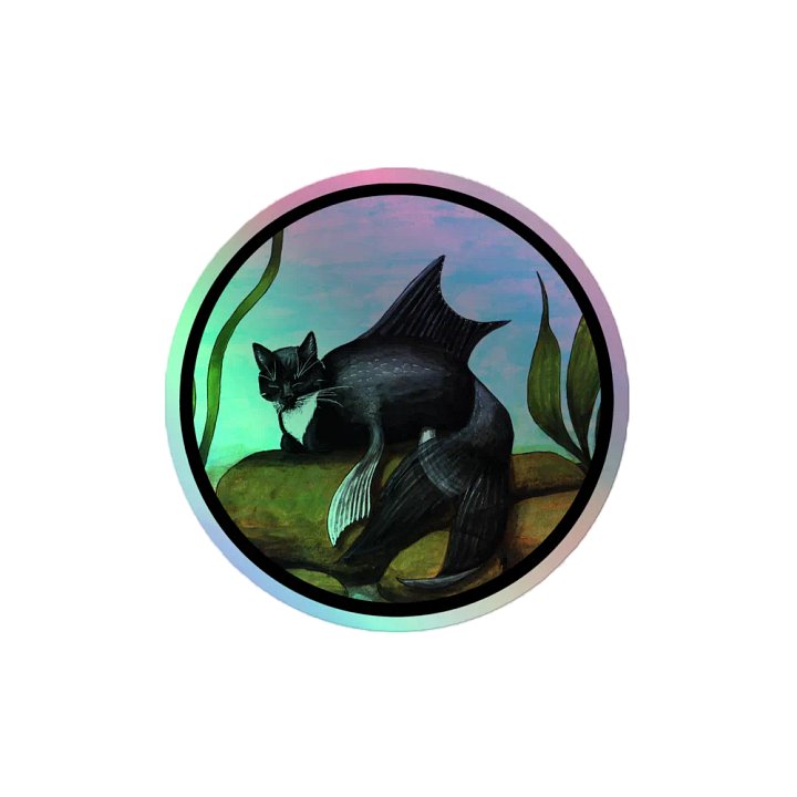 Mermeow Tuxedo Holo Sticker product image (2)