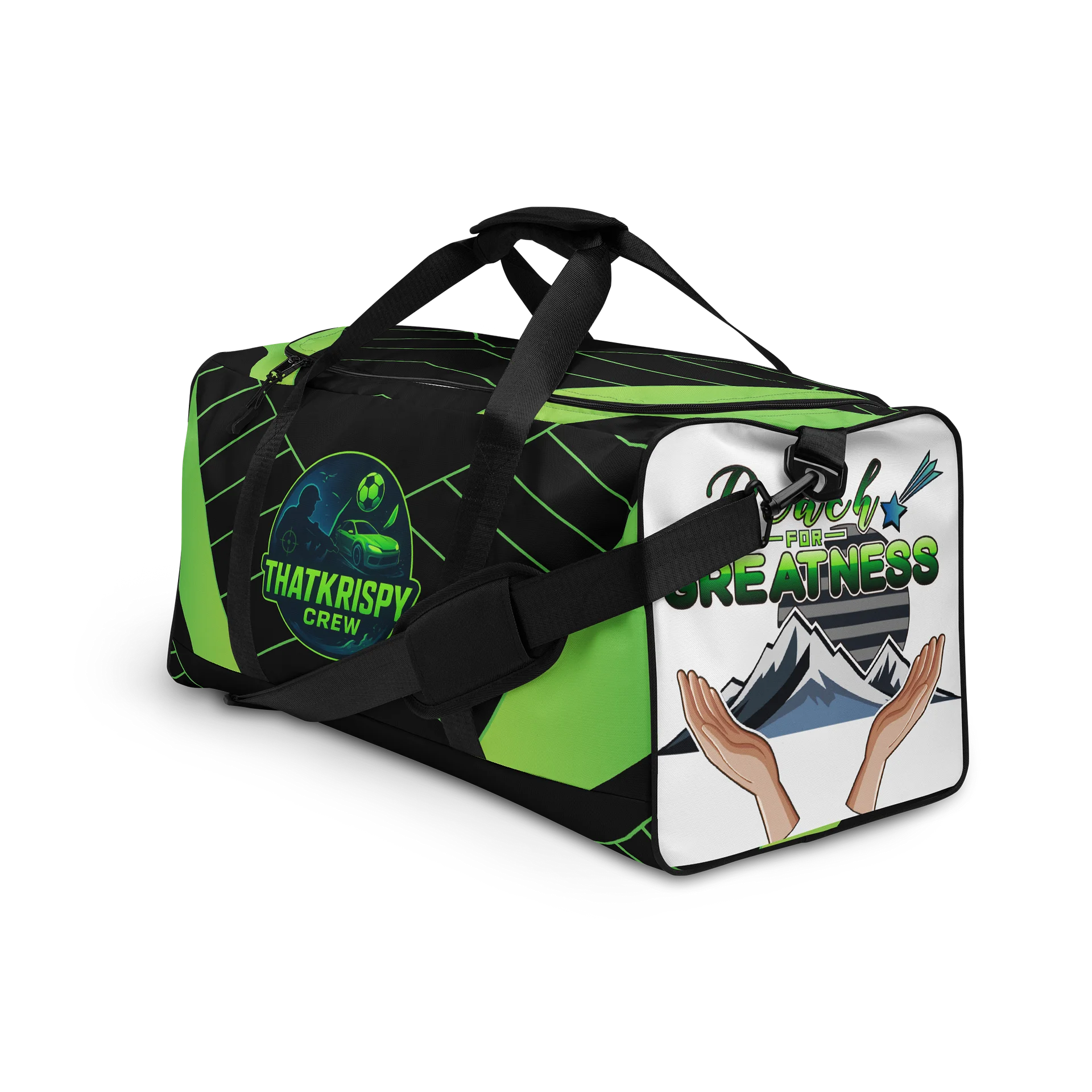 Neon Geometric Vibe Duffle Bag product image (3)