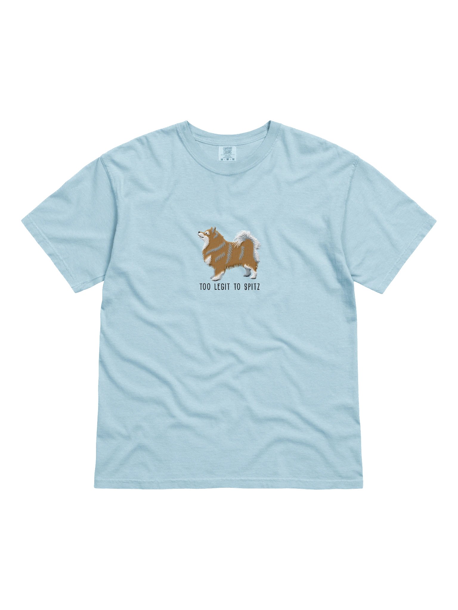 Too Legit to Spitz T-Shirt(Embroidered) of a Finnish Lapphund(Brown & White) product image (4)