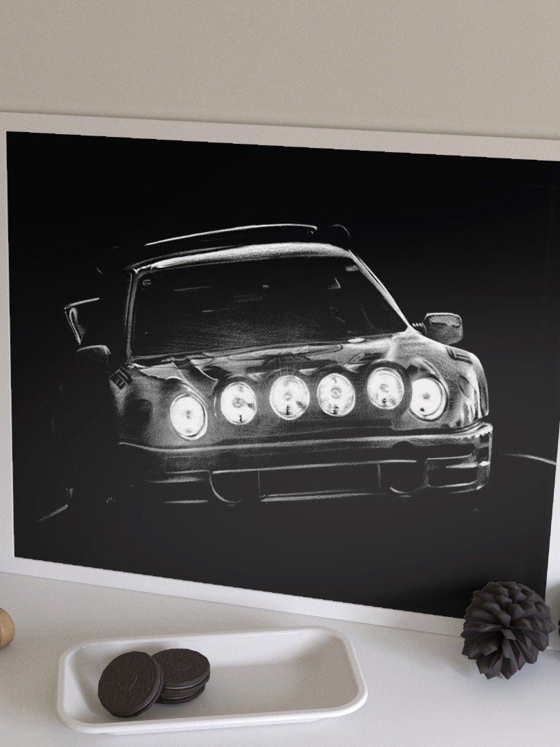 Ford RS200 night rally - A3 Print product image (4)