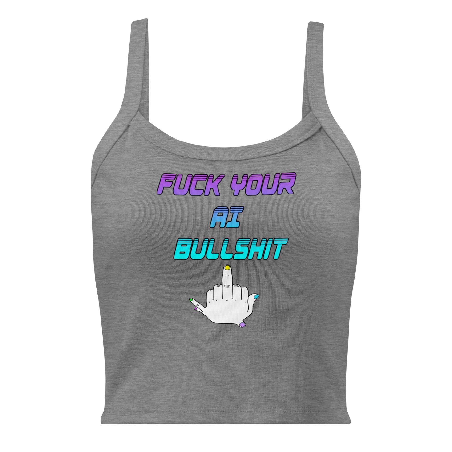 AI Bullshit Crop Tank product image (3)