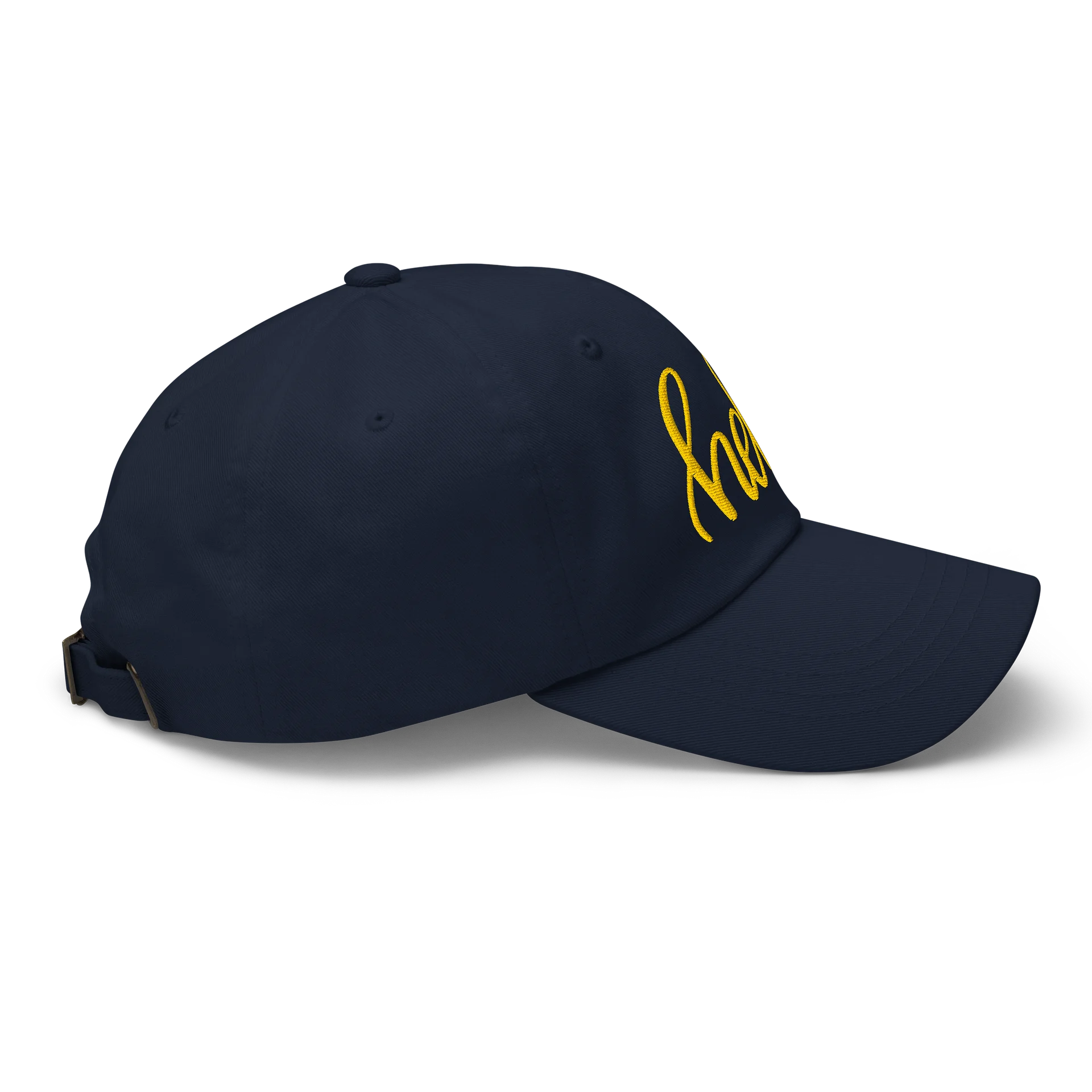 AK’s Hello! — Soft Golden Yellow on Blue - Hat product image (2)