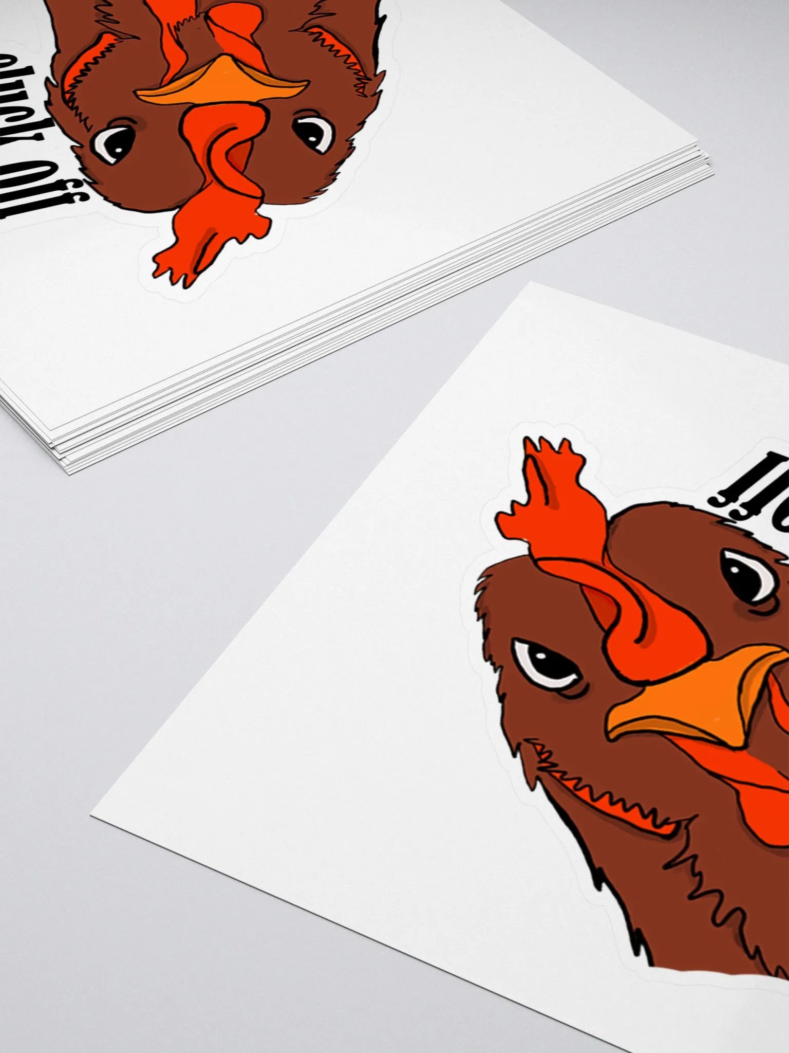 Cluck off chicken sticker product image (4)