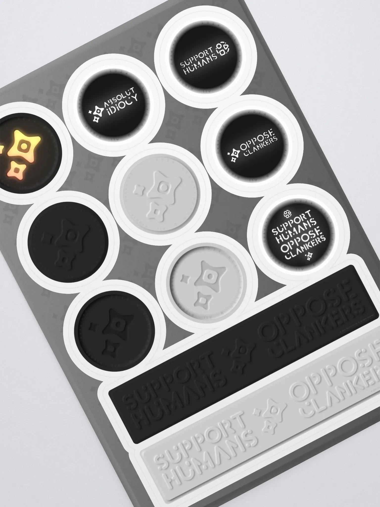 Absolut Idiocy Kiss Cut Sticker Sheet w/BG Set #1 (On White) product image (1)