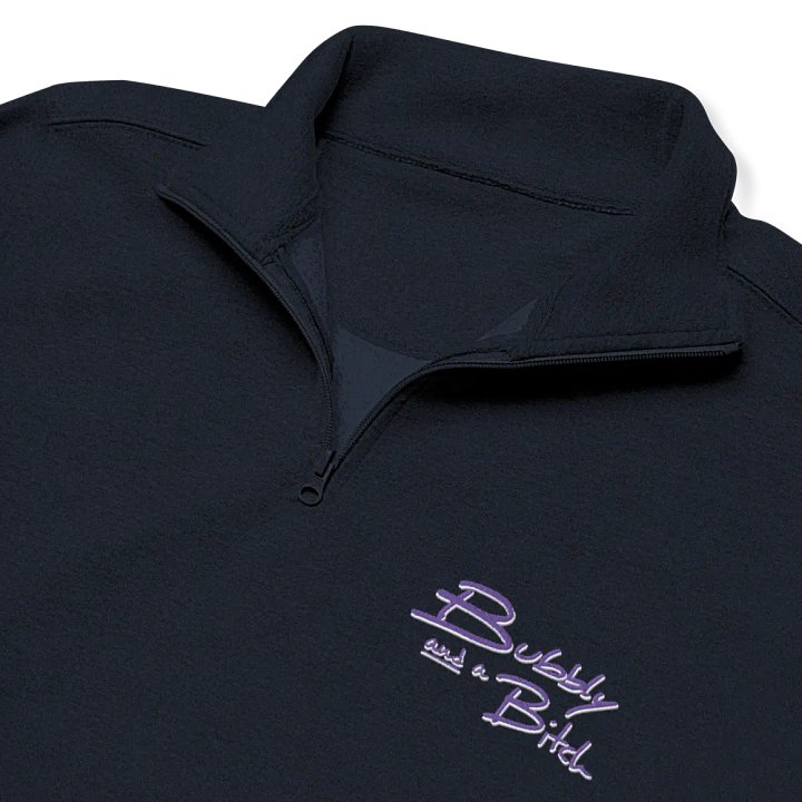 Bubbly and a B*tch (purple+white shadow design) embroidered quarter zip product image (11)