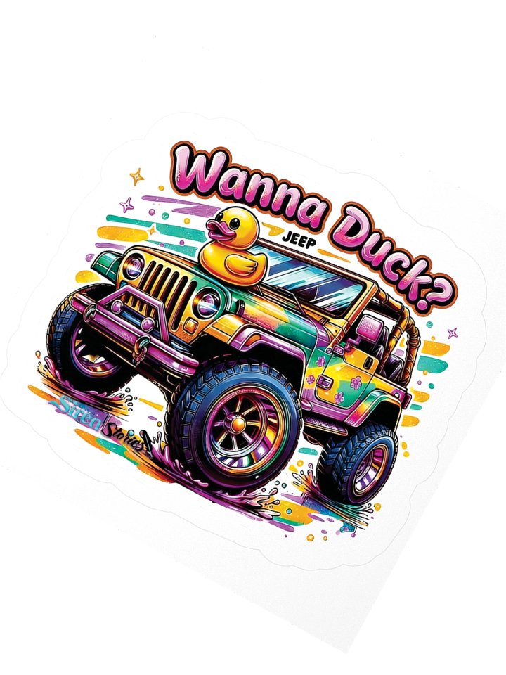 Wanna Duck? Kiss Cut Sticker product image (4)
