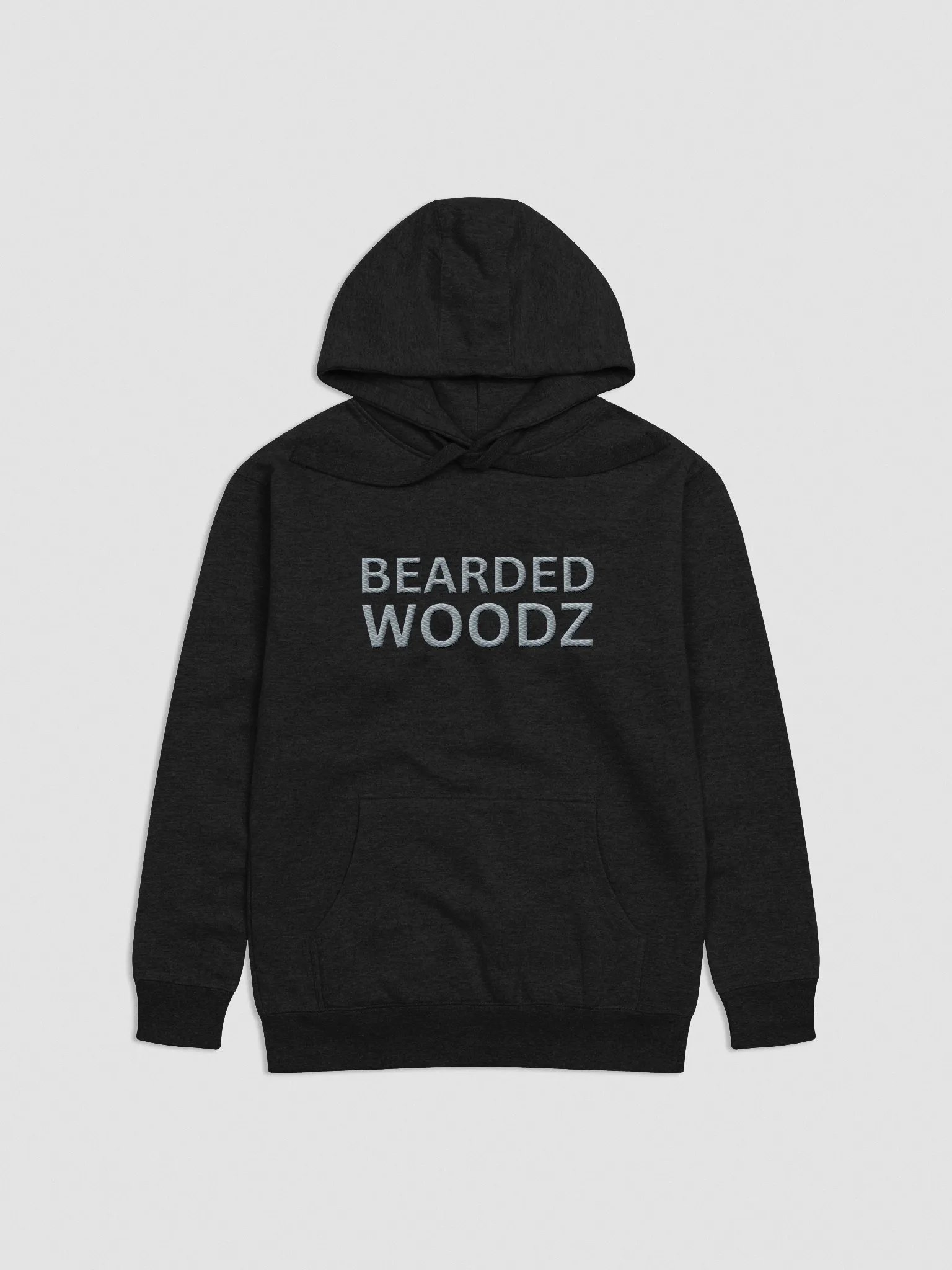Men's Bearded Woodz Hoodie - Grey Embroidery product image (1)