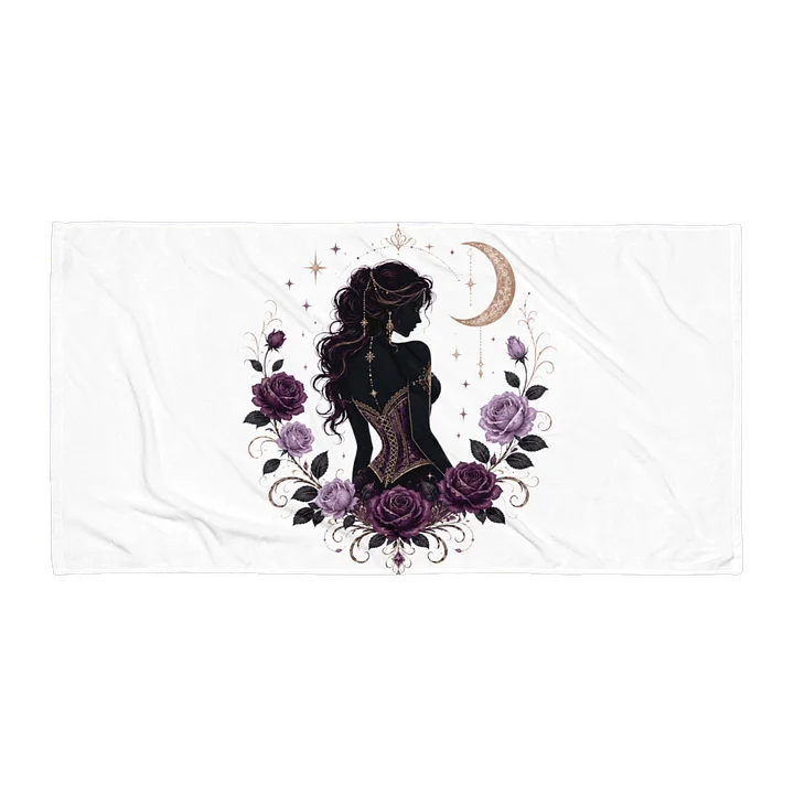 Moonlit Rose Goddess Beach Towel product image (1)