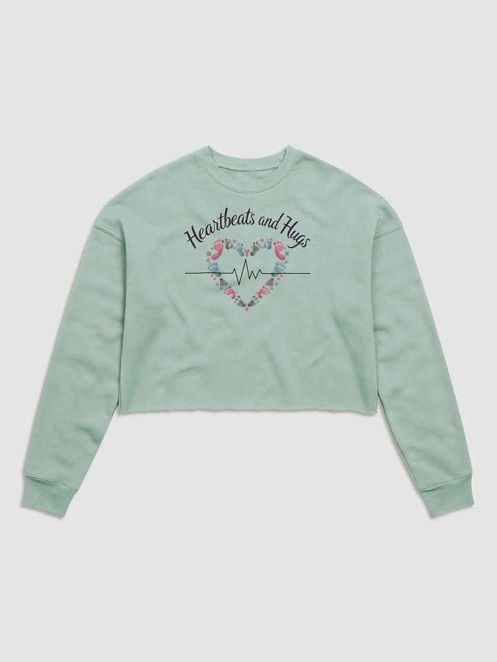 EKG Heartbeats & Hugs Crop Sweatshirt product image (2)