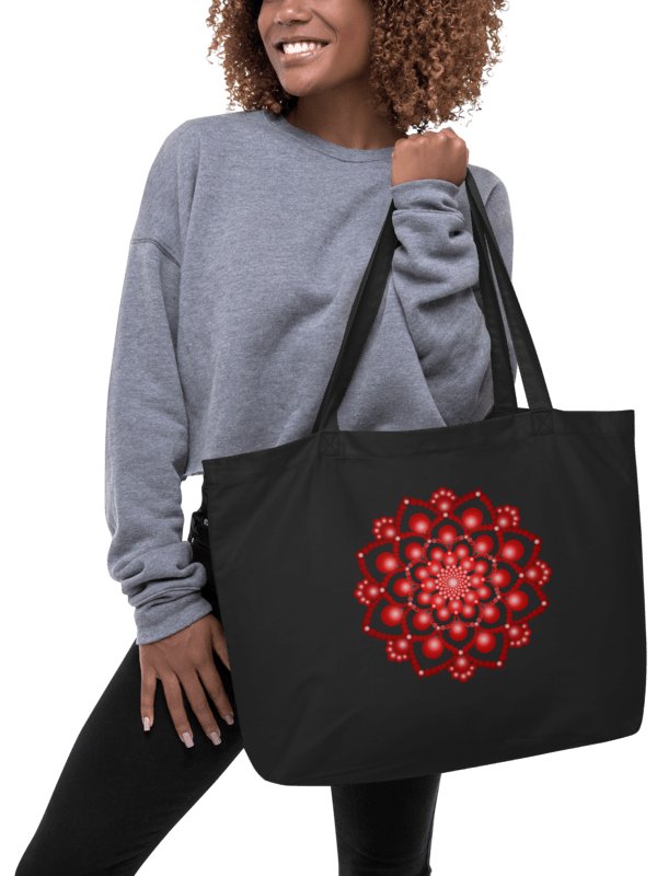 Red Dot Mandala Organic Cotton Tote Bag product image (1)