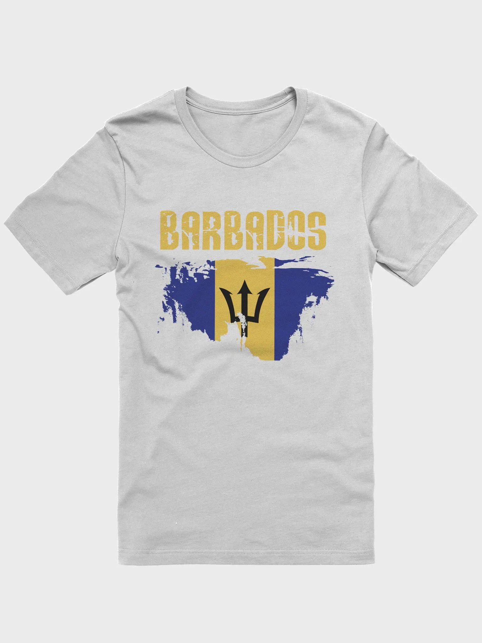 Barbados Trident Flag Unisex Supersoft T-Shirt by CultuRep product image (1)
