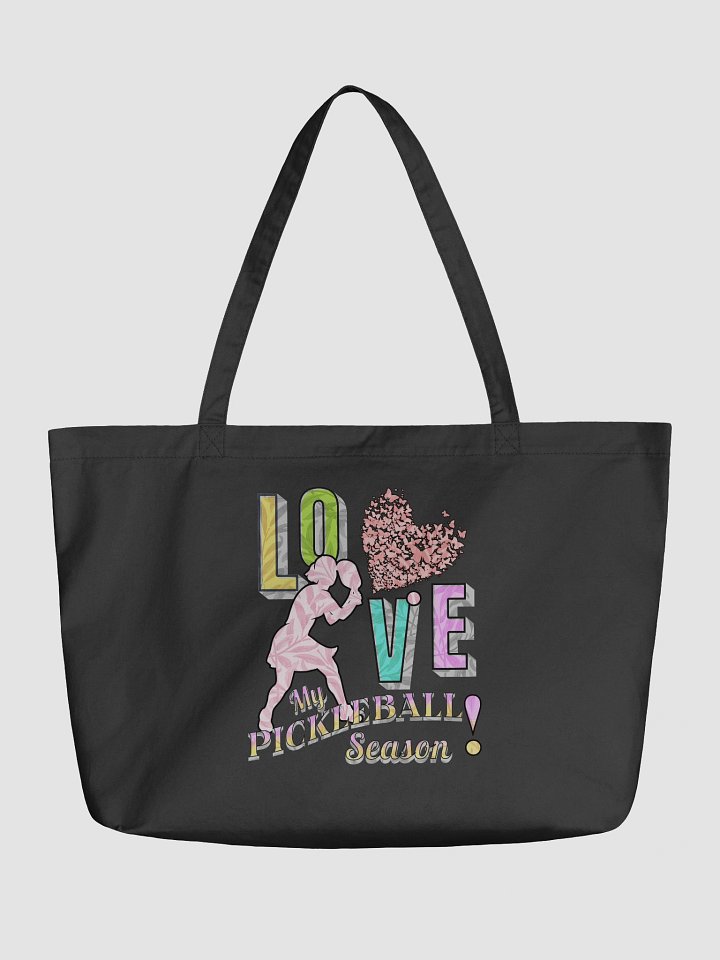 Love My Pickleball Season Female Eco-Friendly Canvas Bag product image (2)