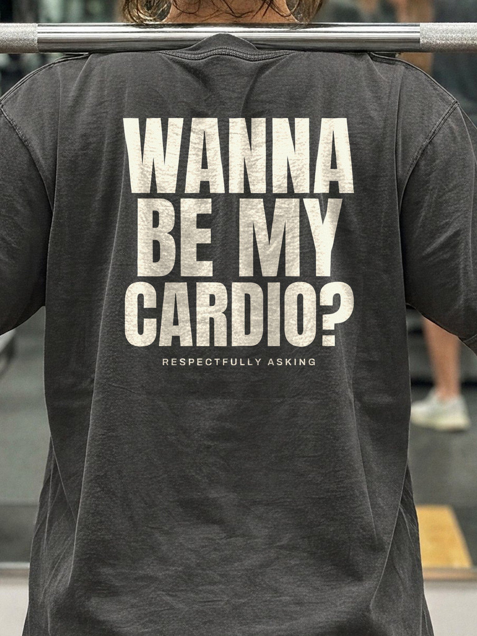 Wanna Be My Cardio Oversized Gym Tee | Pump Cover product image (4)