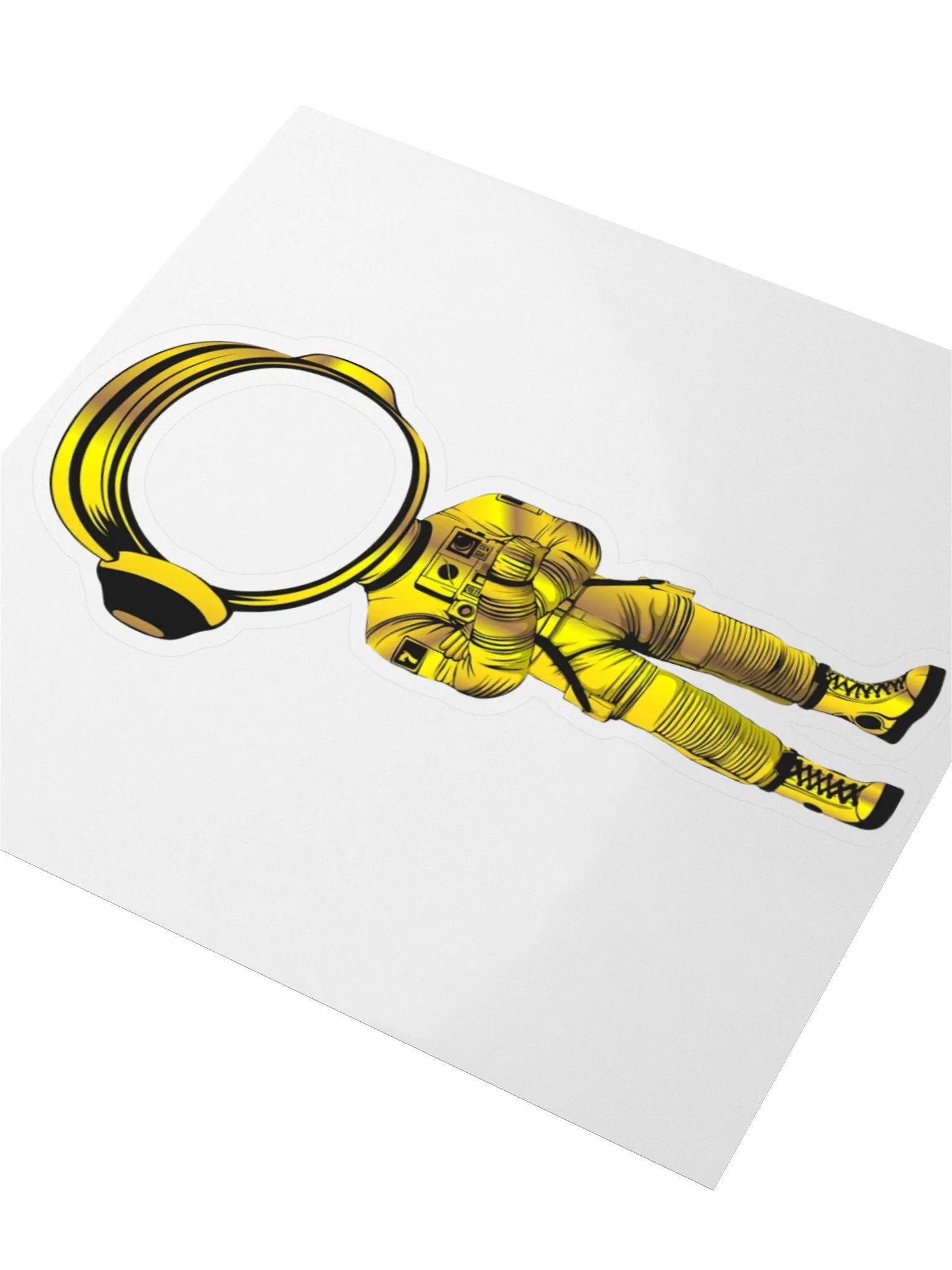 MARS CITY ALL GOLD ASTRONAUT STICKER product image (3)
